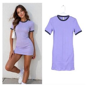 Y2K American Apparel Ribbed Knit Mini Dress Small Clean Soft Girl Tennis Prep